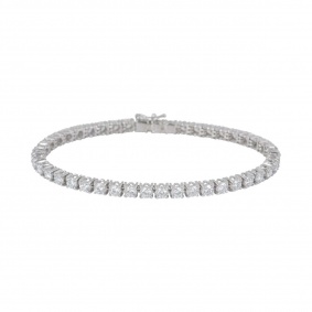 Platinum Diamond Line Bracelet 7.31ct